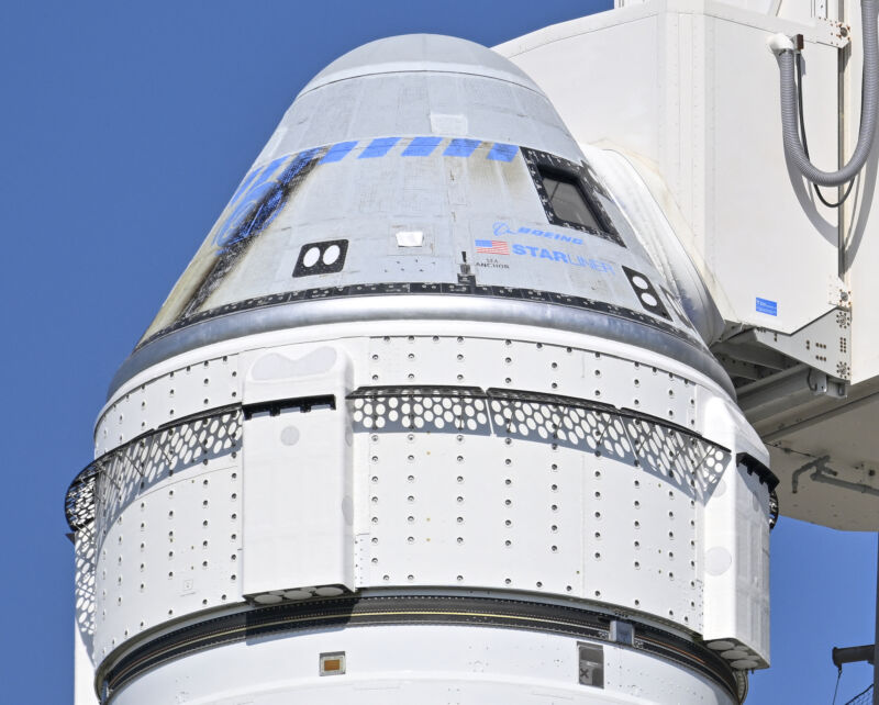 Boeing's Starliner spacecraft sits atop a United Launch Alliance Atlas V rocket before liftoff in June to begin the Crew Flight Test.