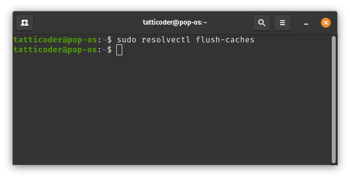 Flush DNS cache Linux