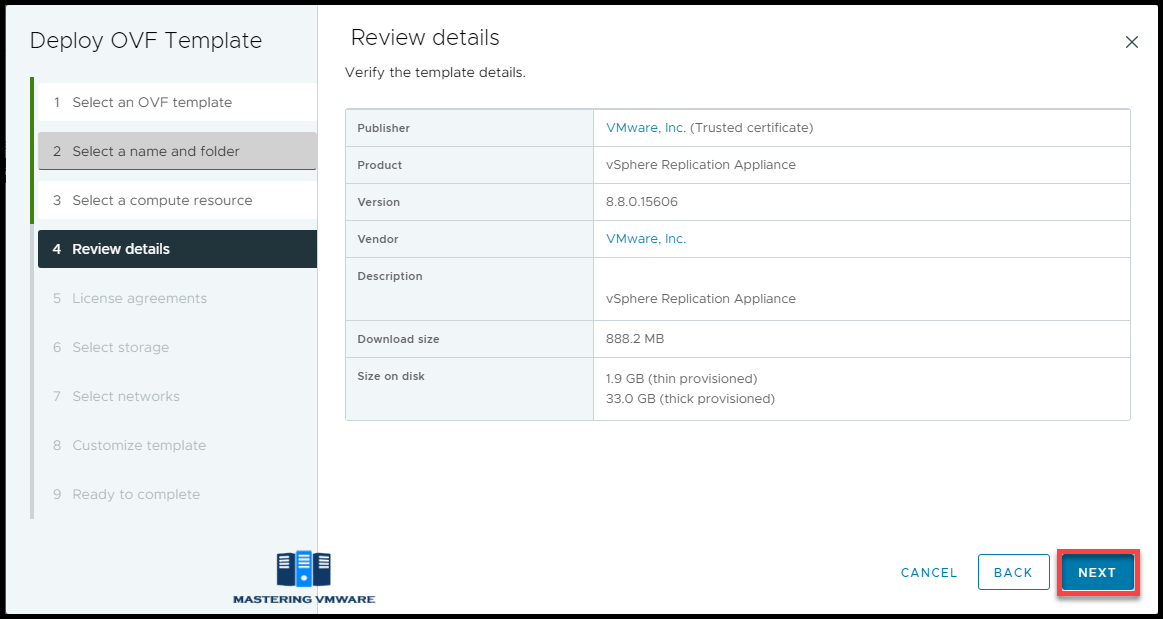 Install-vsphere-replication-8-8-6