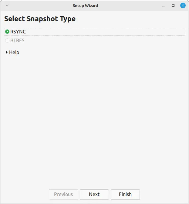 Choose Snapshot Type 