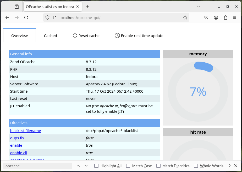 opcache-gui Monitoring Tool