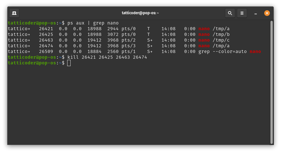 kill multiple linux process via command line