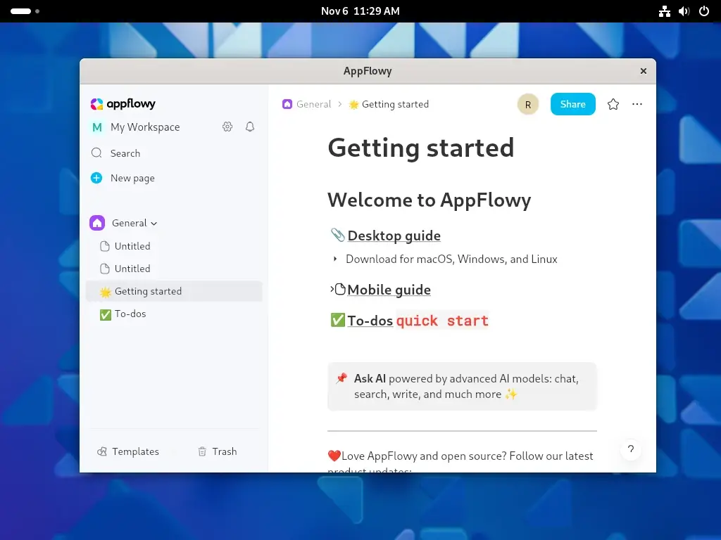 AppFlowy - AI Collaborative Workspace