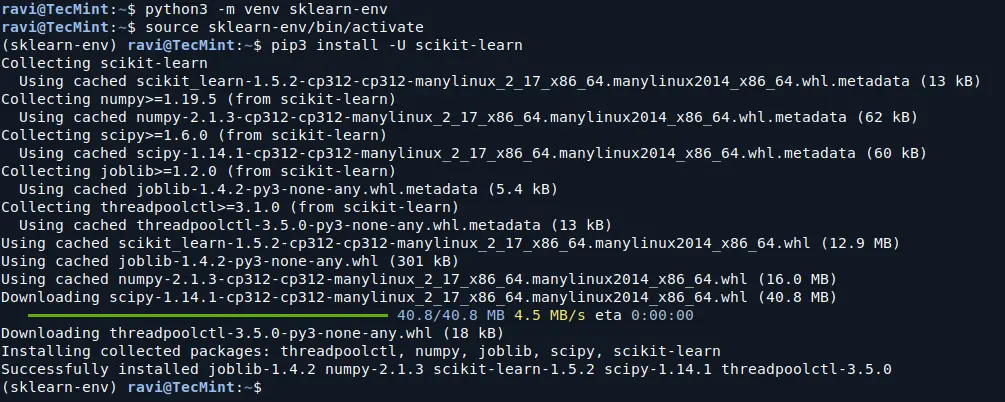 Install Scikit-Learn in Linux