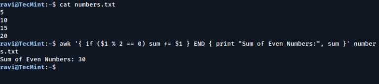 How to Use awk for Arithmetic in Loops in Linux