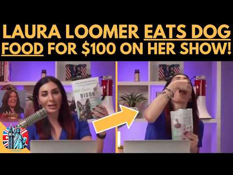Laura Loomer Eats DOG FOOD For $100 LIVE On Her Show!