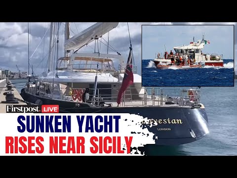 LIVE: $40 Million Sunken British Yatch'Bayesian' Lifted Out of Sea off Sicily | N18G