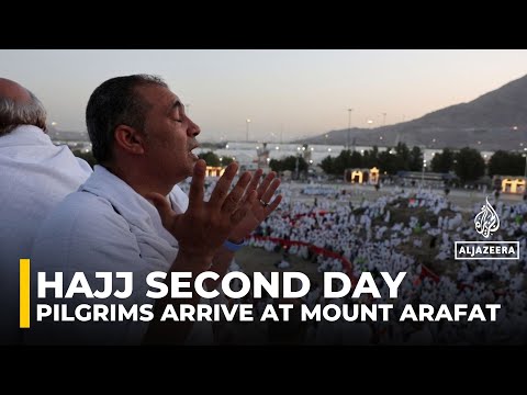 Muslim pilgrims gather at Mount Arafat for the most sacred day of the Hajj pilgrimage