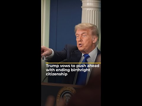 Trump vows to push ahead with ending birthright citizenship | AJ #shorts