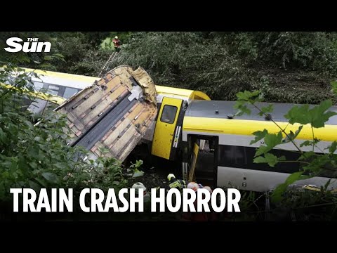 At least three killed after train derails & overturns with passengers left trapped in Germany