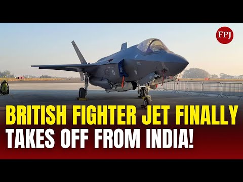 UK F-35B Fighter Jet Finally Leaves India After 5 Weeks | Footage of Takeoff from Kerala