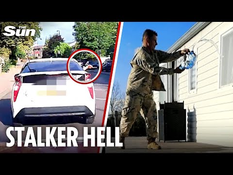 Horror moment stalker in combats pours ‘petrol’ over woman's home