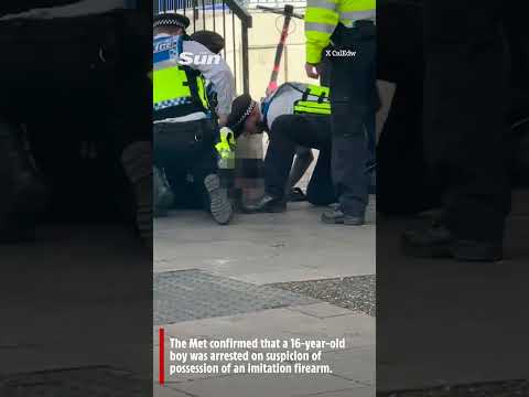 Moment cops swoop on teen boy after Chelsea game over fears he was carrying gun