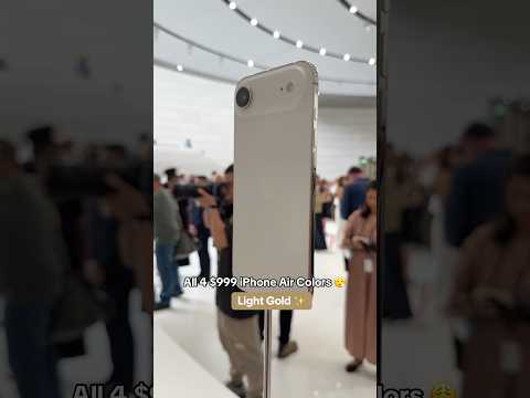 All Four $999 iPhone Air Colors