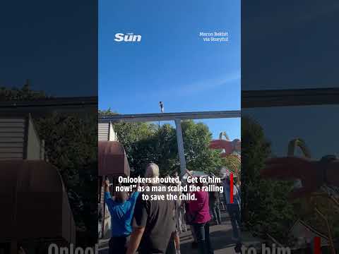 Heart-stopping moment missing child found walking on 100ft monorail track