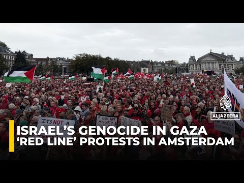 Hundreds of thousands of people protest in Amsterdam against Israel’s Gaza war