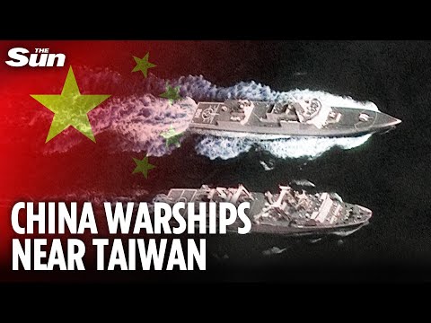 Bombshell satellite pics show Chinese warship armada massing near Taiwan as invasion fears grow