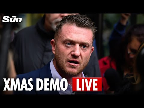 LIVE: Far-right activist Tommy Robinson hosts Christmas rally in London