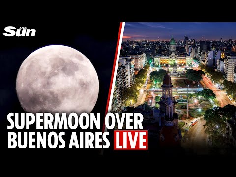 LIVE: Last Supermoon of the year passes over Buenos Aires, Argentina