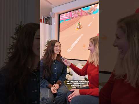 Racing Olympic gold medalist Chloe Kim in Mario Kart World ð️ð¥