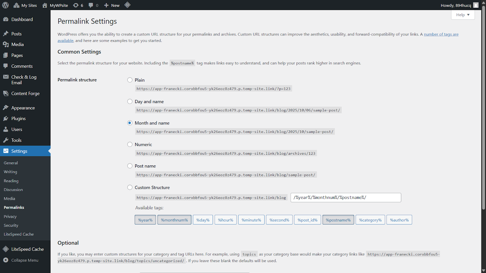 Reset wordpress permalinks