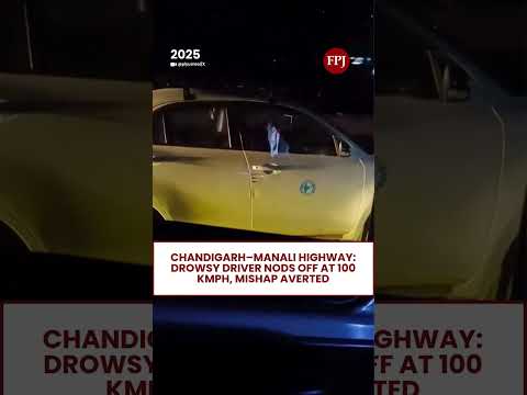 Chandigarh–Manali Highway: Drowsy Driver Nods Off at 100 Kmph, Major Accident Averted