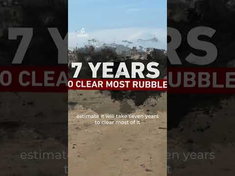 Gaza buried under millions of tonnes of rubble | #ajshorts