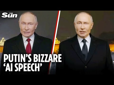 Putin accused of STAGING NYE address with AI as viewers notice eerie similarities