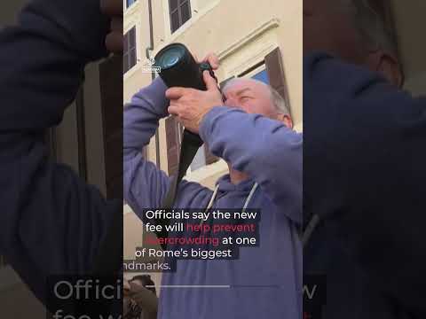 Italy adds a 2-euro ticket to get closer to Trevi Fountain | AJ #shorts