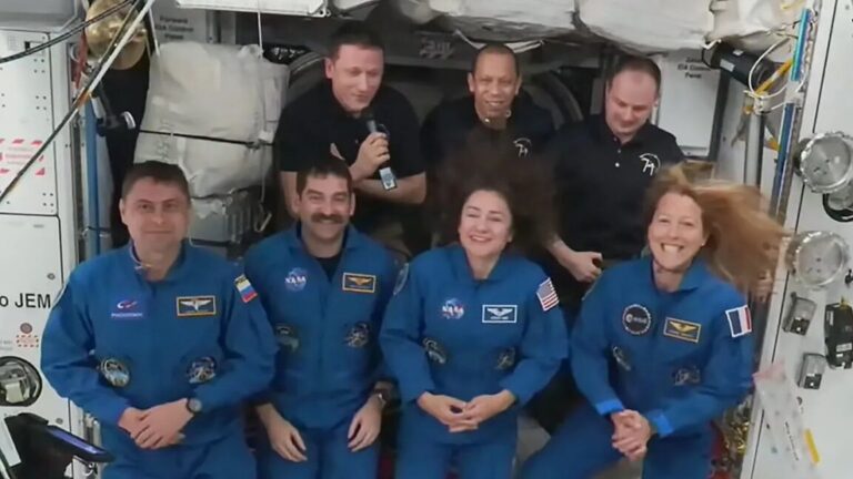 Space Station returns to a full crew complement after a month