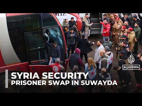 Syrian government forces and Druze factions exchange prisoners in Suwayda
