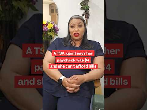 A #TSA agent says she’s working without pay and relying on family to survive.
