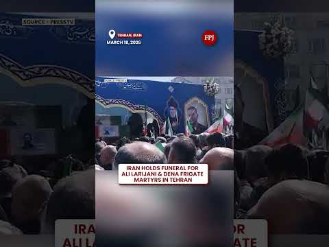 Iran Funeral: Massive Crowd in Tehran for Ali Larijani & Dena Frigate Martyrs