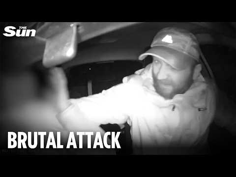 Shocking moment racist thug batters taxi driver, threatens to chop his head off and kill his family