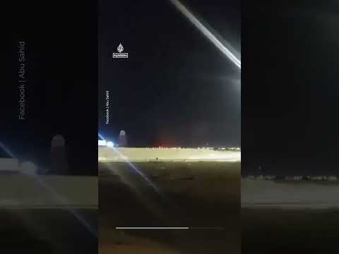 Video shows projectile exploding near Ali al-Salem Air Base in Kuwait | AJ #shorts