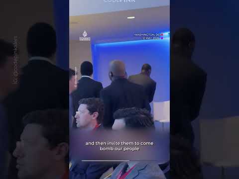 Activist confronts Iran’s former crown prince over war on Iran