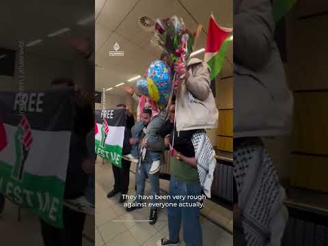 Detained Gaza aid flotilla activists arrive in Netherlands | AJ #shorts