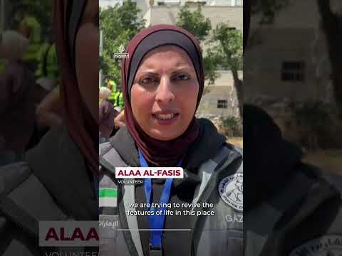 Gaza volunteers plant olive trees at devastated al-Shifa Hospital