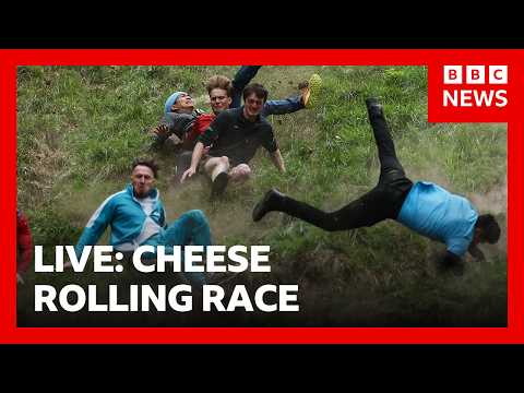 LIVE: Gloucestershire cheese rolling races under way | BBC News
