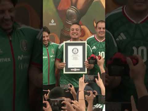 Mexico City paints record-breaking football mural ahead of World Cup