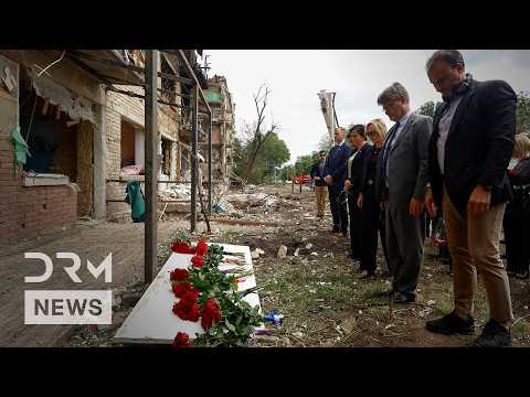RAW VIDEO: Foreign Envoys Honor Victims After Deadly Russian Strike Devastates Kyiv | AC1B