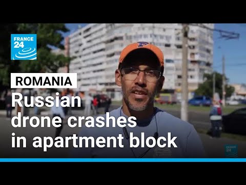 Russian drone launched against Ukraine crashes in Romania, injuring 2 • FRANCE 24 English