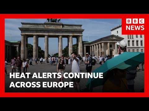 Europe's deadly heatwave breaks German record and halts public events | BBC News