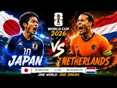 FIFA World Cup 2026 LIVE: JAPAN vs NETHERLANDS Football Game LIVE From Dallas, Texas
