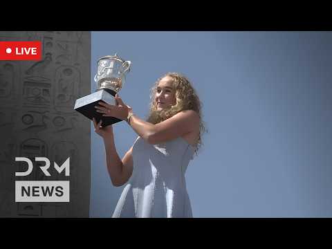 LIVE: French Open Champion Mirra Andreeva Shares Trophy with Fans in Paris | DRM News | AD14