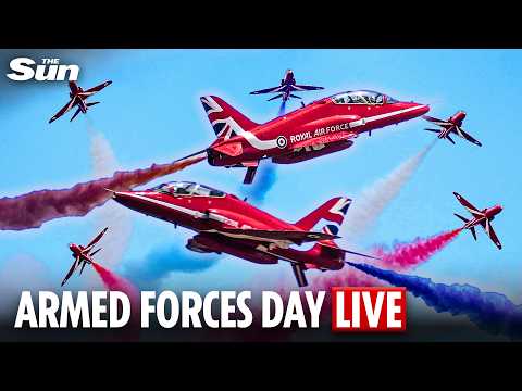 LIVE: Military flypast and army drone demonstration for Armed Forces Day