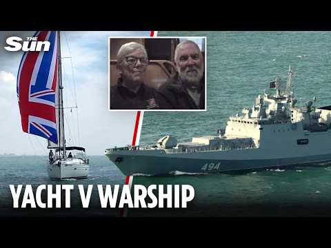 Russian warship fires at British yacht in English Channel - as pensioner crew'wanted to fire back'