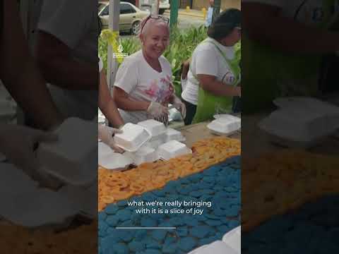 A giant cake for Venezuelan earthquake child survivors as death toll passes 5,000