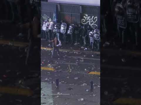 Argentina fans throw stones at police after World Cup defeat
