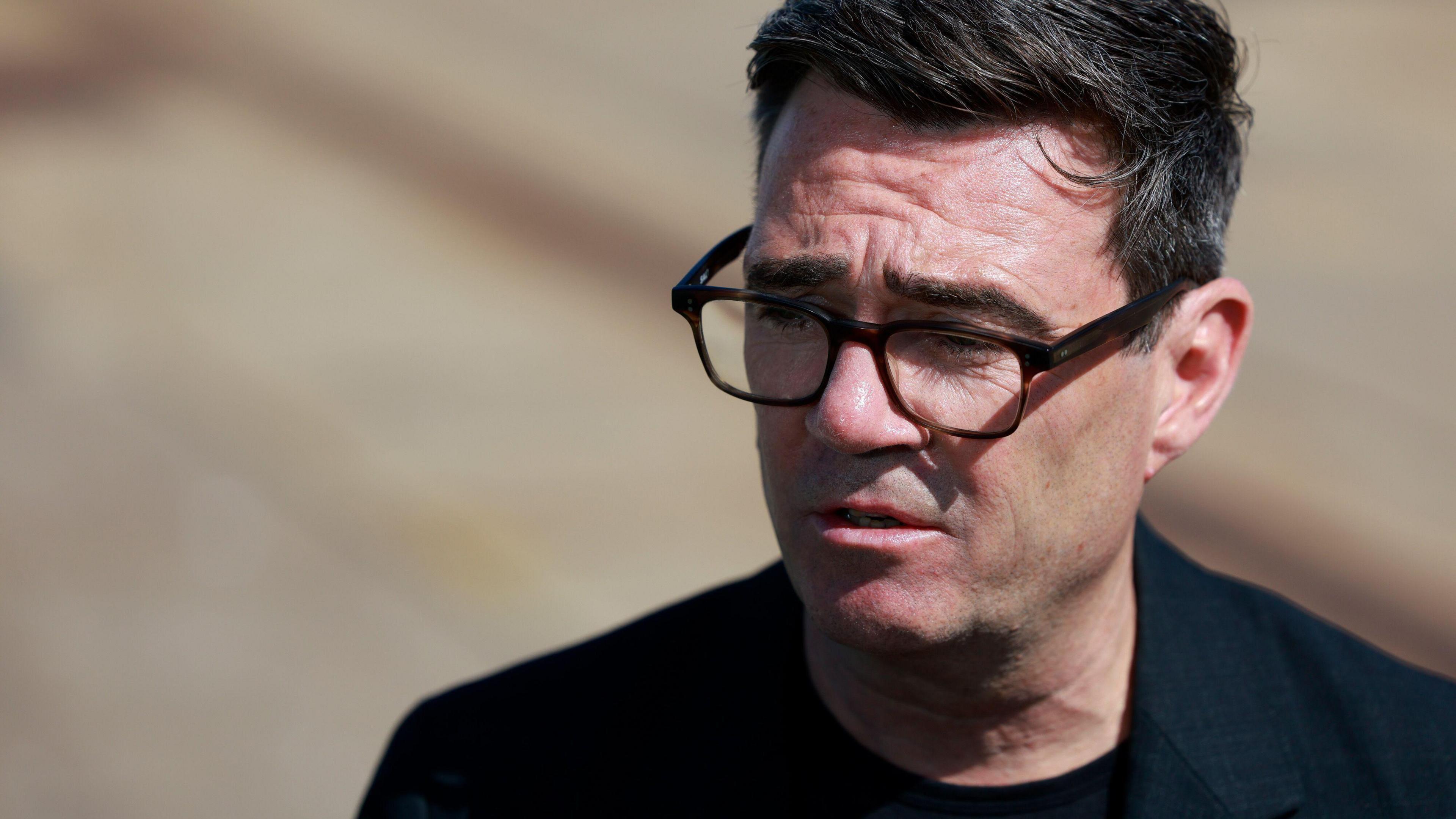British Prime Minister Andy Burnham looks on during a visit to HM Naval Base with Ukraine's President Volodymyr Zelensky in Portsmouth, Britain, 27 July 2026.
